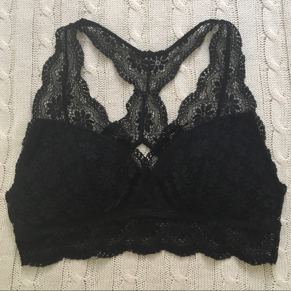 Black lace bralette